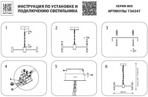 Подвесная люстра Lightstar Iris 734247 в Североуральске - severouralsk.mebel24.online | фото 4