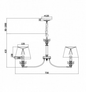 Подвесная люстра Maytoni Barbara H003PL-06MG в Североуральске - severouralsk.mebel24.online | фото 5