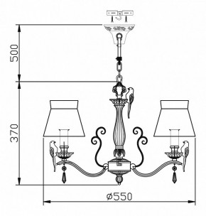 Подвесная люстра Maytoni Bird ARM013-03-W в Североуральске - severouralsk.mebel24.online | фото 6