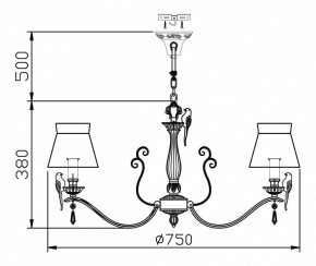 Подвесная люстра Maytoni Bird ARM013-08-W в Североуральске - severouralsk.mebel24.online | фото 5