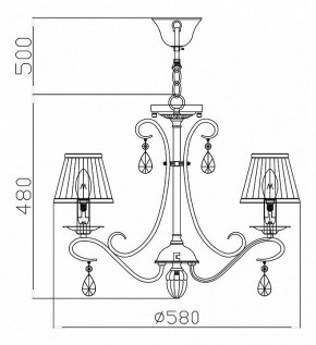 Подвесная люстра Maytoni Brionia ARM172-05-G в Североуральске - severouralsk.mebel24.online | фото 5