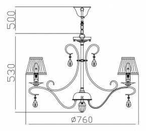 Подвесная люстра Maytoni Brionia ARM172-08-G в Североуральске - severouralsk.mebel24.online | фото 9