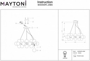 Подвесная люстра Maytoni Dallas MOD545PL-25BS в Североуральске - severouralsk.mebel24.online | фото 3