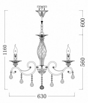 Подвесная люстра Maytoni Grace RC247-PL-06-R в Североуральске - severouralsk.mebel24.online | фото 5