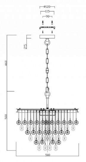 Подвесная люстра Maytoni Linn MOD091PL-05G в Североуральске - severouralsk.mebel24.online | фото 5