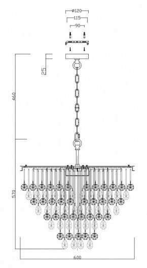 Подвесная люстра Maytoni Linn MOD091PL-07CH в Североуральске - severouralsk.mebel24.online | фото 4