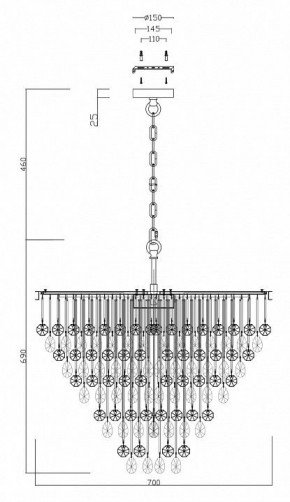 Подвесная люстра Maytoni Linn MOD091PL-09G в Североуральске - severouralsk.mebel24.online | фото 4