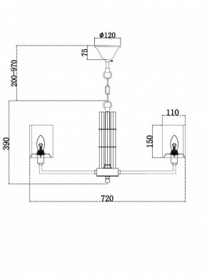 Подвесная люстра Maytoni Metropolitan H015PL-08G в Североуральске - severouralsk.mebel24.online | фото 4