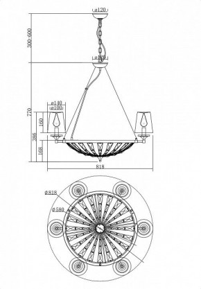 Подвесная люстра Maytoni Pantheon H021PL-06CH в Североуральске - severouralsk.mebel24.online | фото 5