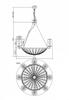 Подвесная люстра Maytoni Pantheon H021PL-08CH в Североуральске - severouralsk.mebel24.online | фото 4