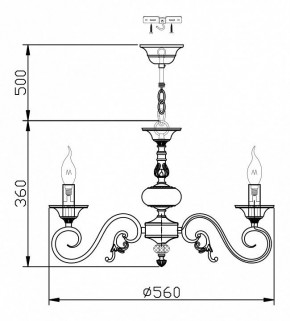 Подвесная люстра Maytoni Perla ARM337-05-R в Североуральске - severouralsk.mebel24.online | фото 3