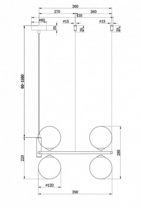 Подвесная люстра Maytoni Ring MOD013PL-04W в Североуральске - severouralsk.mebel24.online | фото 4