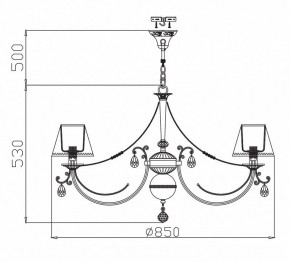 Подвесная люстра Maytoni Soffia RC093-PL-08-R в Североуральске - severouralsk.mebel24.online | фото 5