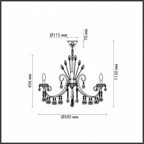 Подвесная люстра Odeon Light Versia 4977/6 в Североуральске - severouralsk.mebel24.online | фото 5