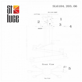 Подвесная люстра ST-Luce Montecelio SL6104.203.06 в Североуральске - severouralsk.mebel24.online | фото 4