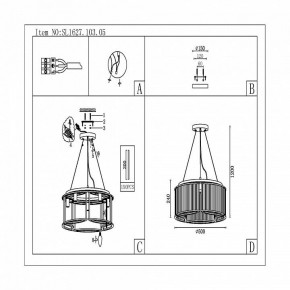 Подвесная люстра ST-Luce Velletri SL1627.103.05 в Североуральске - severouralsk.mebel24.online | фото 5