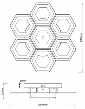 Потолочная люстра Escada Hexagon 10204/7LED в Североуральске - severouralsk.mebel24.online | фото 7