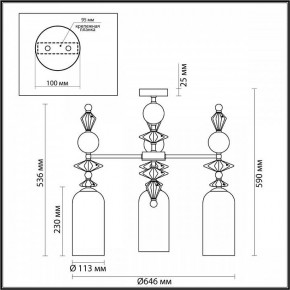 Потолочная люстра Odeon Light Bizet 4855/3C в Североуральске - severouralsk.mebel24.online | фото 3