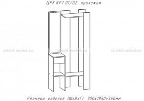 КРИТ-1 Прихожая (Делано светлый) в Североуральске - severouralsk.mebel24.online | фото 2