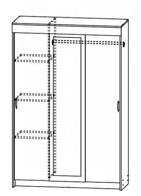 Шкаф-купе Бассо 1300 (Венге/Дуб белфорд) в Североуральске - severouralsk.mebel24.online | фото 2