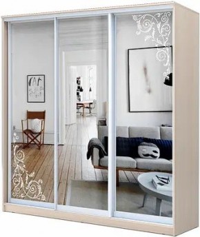 Шкаф-купе ХИТ 22-4-20-656 ОРНАМЕНТ в Североуральске - severouralsk.mebel24.online | фото