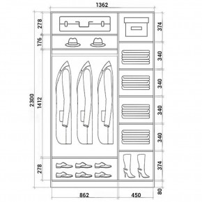Шкаф-купе ХИТ 23-14-88 (620) в Североуральске - severouralsk.mebel24.online | фото 2