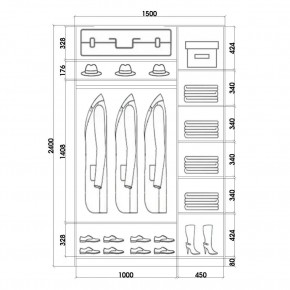 Шкаф-купе ХИТ 24-15-55 (620) в Североуральске - severouralsk.mebel24.online | фото 3