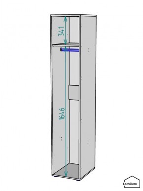 Шкаф Linnea MHR-1 2050х400х510 (Белый-М 11.1.1) в Североуральске - severouralsk.mebel24.online | фото 3