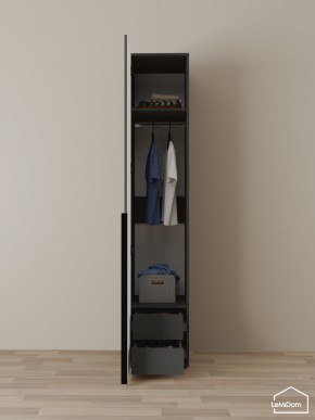 Шкаф Linnea MHR-1-3 2050х400х510 (Графит-М 11.1.25) в Североуральске - severouralsk.mebel24.online | фото 3