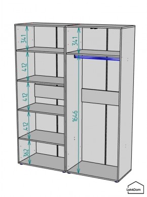 Шкаф Linnea MHR-4PO-1 2050х1600х510 (Белый-М 11.1.2) в Североуральске - severouralsk.mebel24.online | фото 3