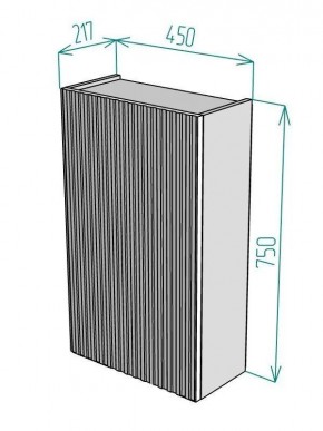 Шкаф навесной для ванной MH8-MA 600х750 (Белый-М 10.1.1) Белый глянец в Североуральске - severouralsk.mebel24.online | фото 10
