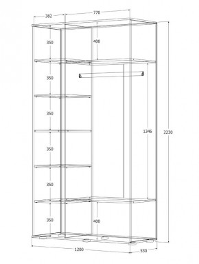 Шкаф Норден 1200 (Белый текстурный) в Североуральске - severouralsk.mebel24.online | фото 3