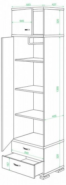 Шкаф платяной КС-10 в Североуральске - severouralsk.mebel24.online | фото 2