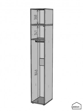 Шкаф с антресолью Linnea MHR-1A-1 2450х400х510 (ДВ-М 11.1.25) в Североуральске - severouralsk.mebel24.online | фото 3