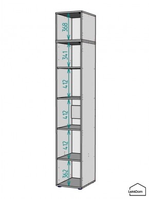 Шкаф с антресолью Linnea MHR-1A-2 2450х400х510 (ДВ-М 11.1.25) в Североуральске - severouralsk.mebel24.online | фото 3