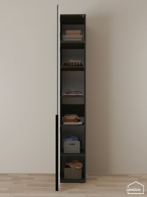 Шкаф с антресолью Linnea MHR-1A-2 2450х400х510 (Графит-М 11.1.25) в Североуральске - severouralsk.mebel24.online | фото 4