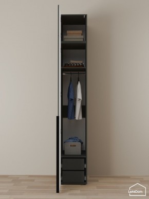 Шкаф с антресолью Linnea MHR-1A-3 2450х400х510 (Графит-М 11.1.25) в Североуральске - severouralsk.mebel24.online | фото 6