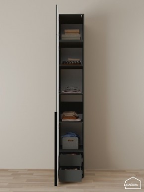 Шкаф с антресолью Linnea MHR-1A-4 2450х400х510 (Графит-М 11.1.25) в Североуральске - severouralsk.mebel24.online | фото 4