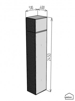 Шкаф с антресолью Linnea MHR-1POA-3 2450х400х510 (Белый-М 11.1.1) в Североуральске - severouralsk.mebel24.online | фото 2