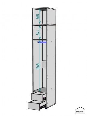 Шкаф с антресолью Linnea MHR-1POA-3 2450х400х510 (Белый-М 11.1.1) в Североуральске - severouralsk.mebel24.online | фото 3