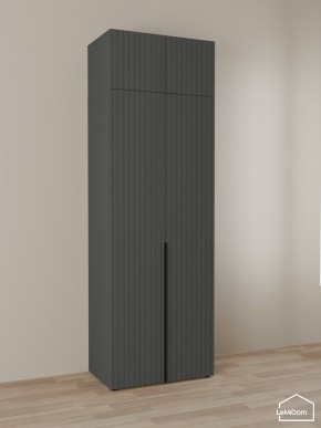 Шкаф с антресолью Linnea MHR-2A-1 2450х800х510 (Графит-М 11.1.25) в Североуральске - severouralsk.mebel24.online | фото