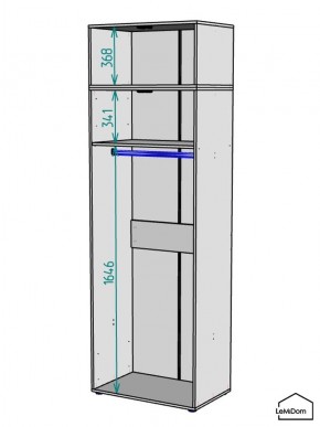 Шкаф с антресолью Linnea MHR-2A-1 2450х800х510 (Графит-М 11.1.25) в Североуральске - severouralsk.mebel24.online | фото 3