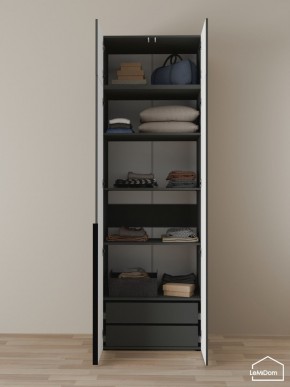 Шкаф с антресолью Linnea MHR-2A-3 2450х800х510 (Графит-М 11.1.25) в Североуральске - severouralsk.mebel24.online | фото 5