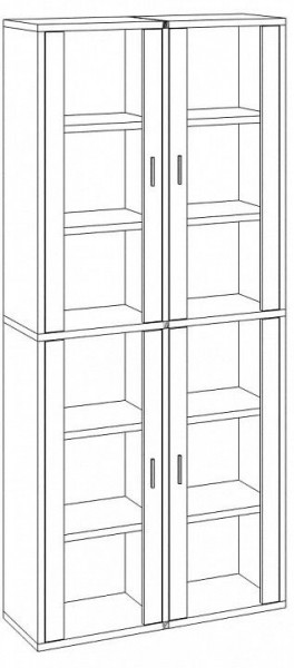 Шкаф-витрина Домино СУ(ш2в2)+4ФС в Североуральске - severouralsk.mebel24.online | фото 3