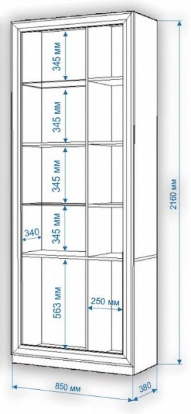 Шкаф-витрина Нобиле ШВтВ-ФСД-ФГК в Североуральске - severouralsk.mebel24.online | фото 3