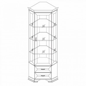 Шкаф-витрина угловой Сиена в Североуральске - severouralsk.mebel24.online | фото 2