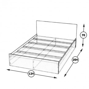 Стандарт Кровать 1200, цвет дуб сонома, ШхГхВ 123,5х203,5х70 см., сп.м. 1200х2000 мм., без матраса, основание есть в Североуральске - severouralsk.mebel24.online | фото