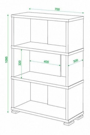 Стеллаж книжный Домино СБ-10_3 в Североуральске - severouralsk.mebel24.online | фото 3