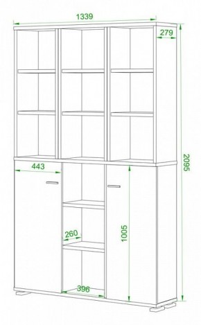 Стеллаж комбинированный Домино нельсон ПУ-40-6 в Североуральске - severouralsk.mebel24.online | фото 2
