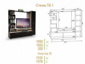 Стенка для гостиной ТВ-1 в Североуральске - severouralsk.mebel24.online | фото 2